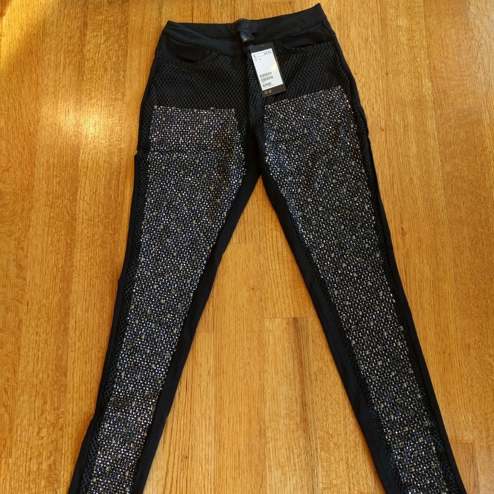 NWT H&M Metallic studded ankle pants